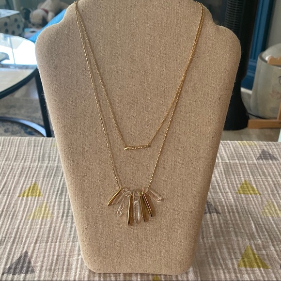 NWOT Stella & Dot Gold Rebel Cluster Necklace - Picture 8 of 9